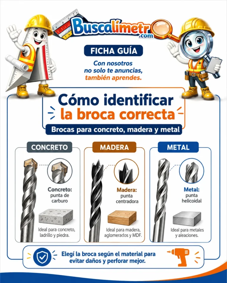 cómo identificar brocas para concreto madera y metal