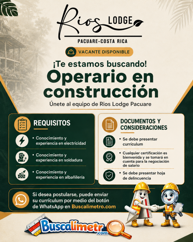 Operario en construcción Pacuare