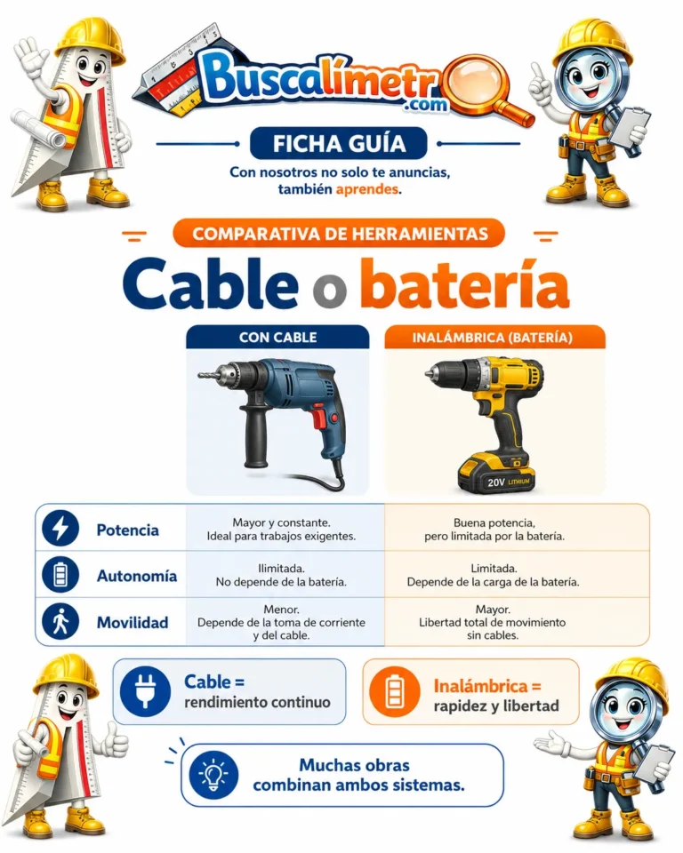 herramientas con cable o inalámbricas