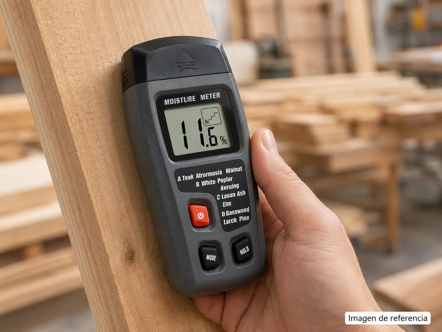 Medidor digital de humedad para madera...