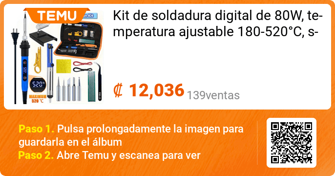 Kit de soldadura digital de 80W, temperatura ajustable 180-520 °C
