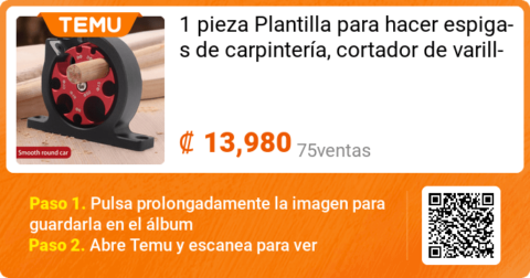 Plantilla para hacer espigas de carpintería,...
