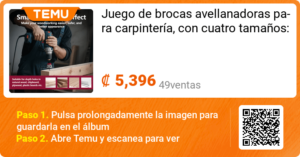 Juego de brocas avellanadoras para carpinteria