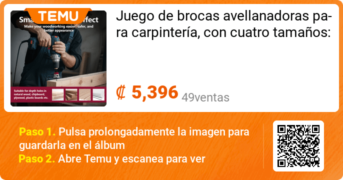 Juego de brocas avellanadoras para carpinteria