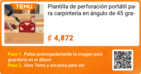 Plantilla de perforacion portatil para carpinteria...