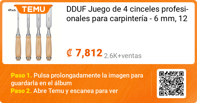 Juego de 4 cinceles profesionales para carpinteria