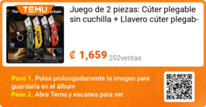 Juego de 2 cuteres plegables sin cuchilla y llavero