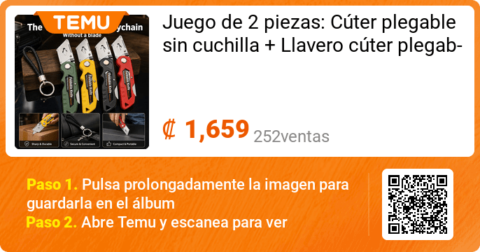 Juego de 2 cuteres plegables sin...